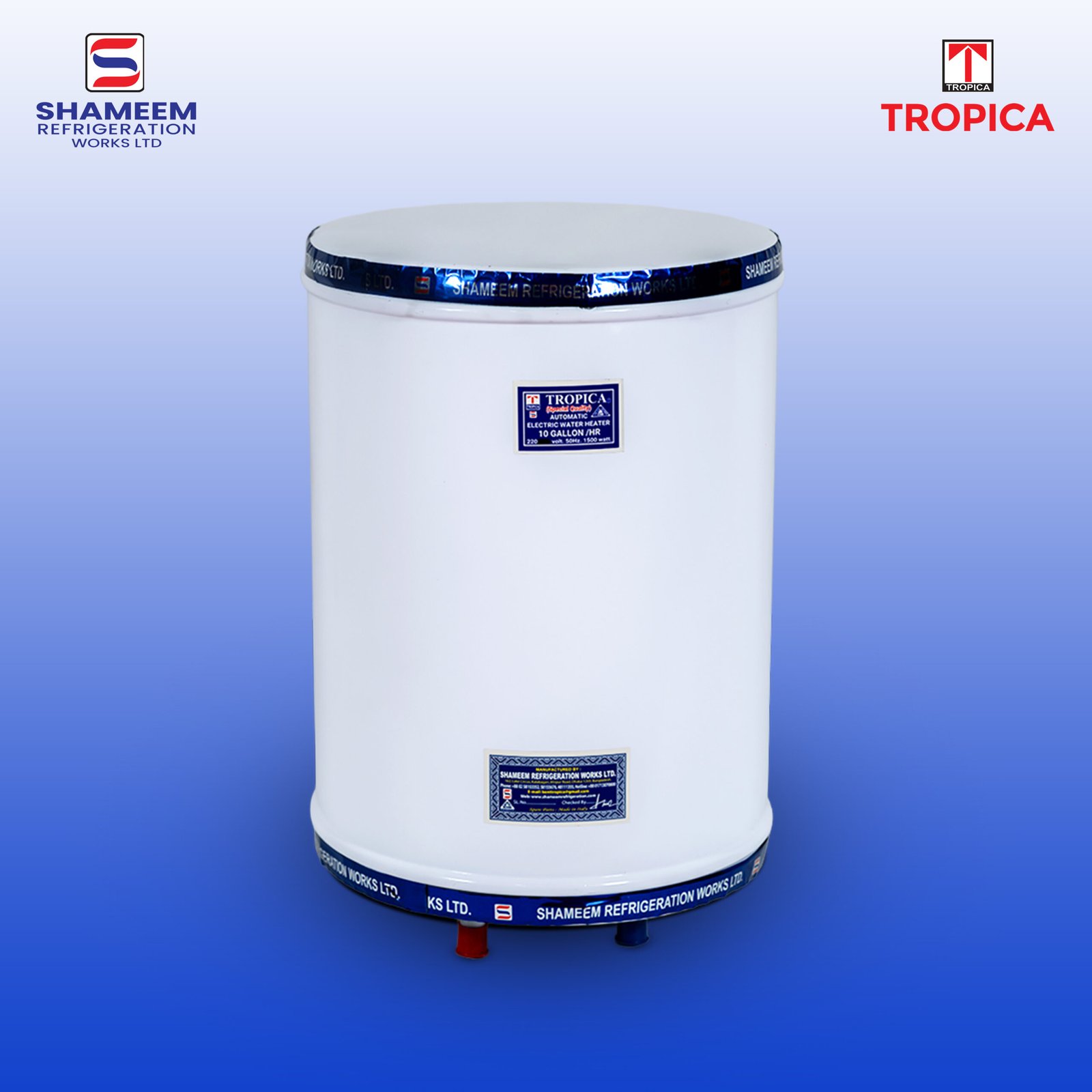 10 Gallon/HR (45Liter) Shameem Tropica Geyser (Wall-Hanging Standard)
