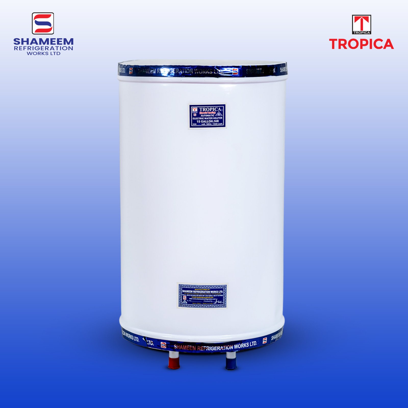 15 Gallon/HR (67.5 Liter) Shameem Tropica Geyser (Wall-Special)