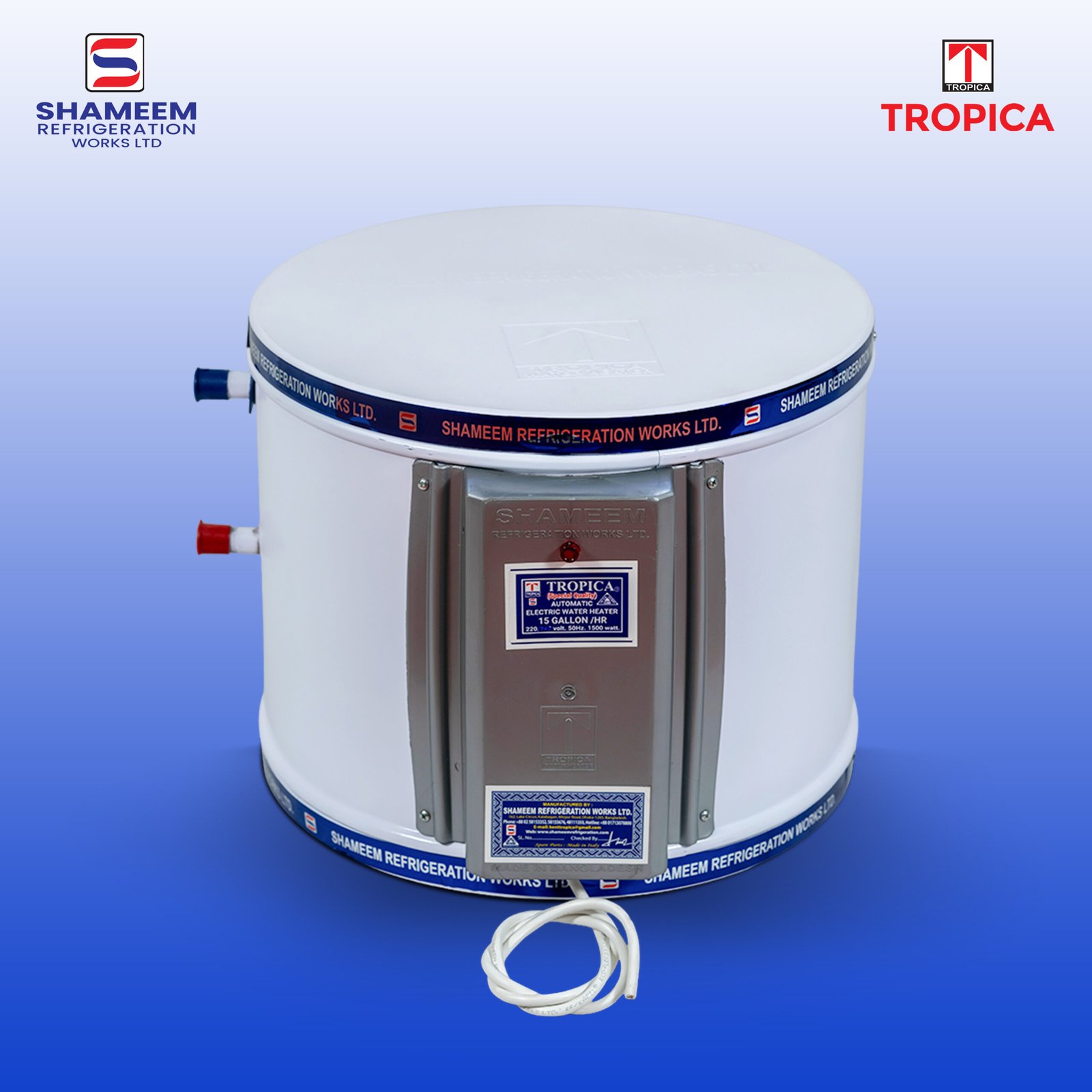 15 Gallon/HR (67.5 Liter) Shameem Tropica Geyser (Floor-Special)
