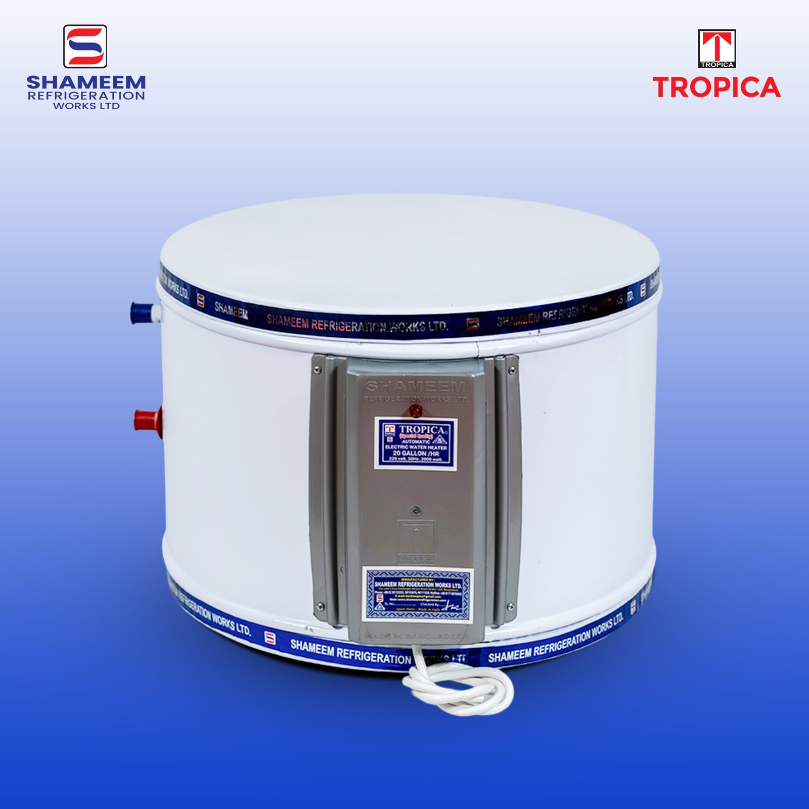20 Gallon/HR (90 Liter) Shameem Tropica Geyser(Floor–Special)