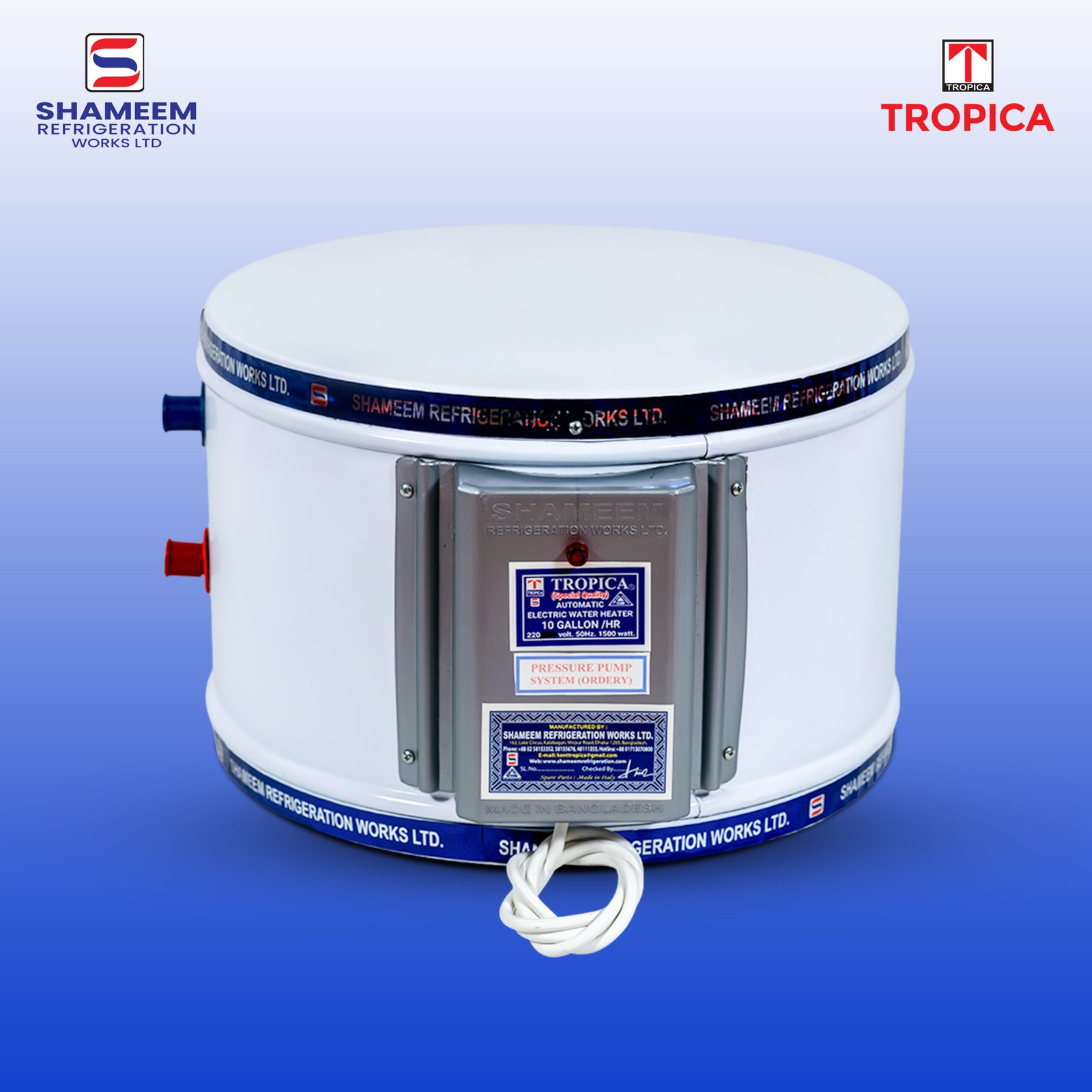 10 Gallon/HR (45Liter) Shameem Tropica Geyser (Floor-Premium Quality)